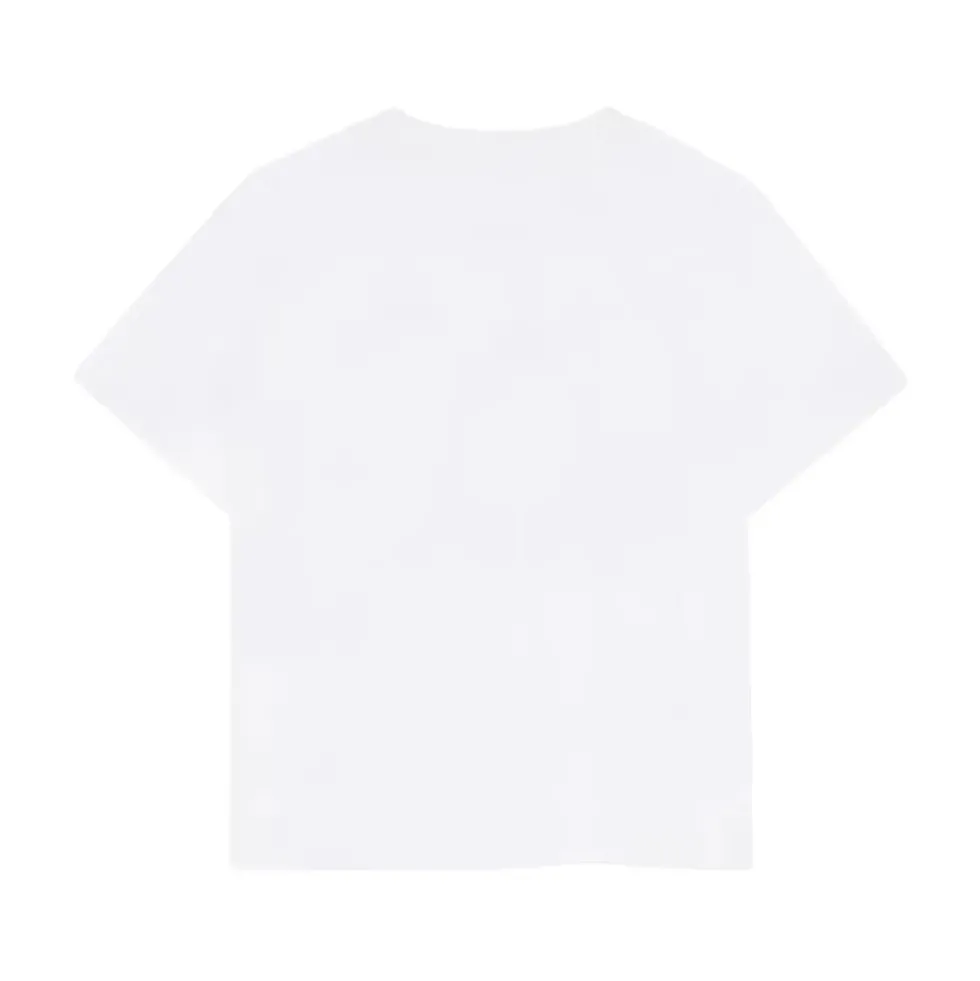 Broderet T-shirt i bomuld