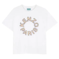 Broderet T-shirt i bomuld