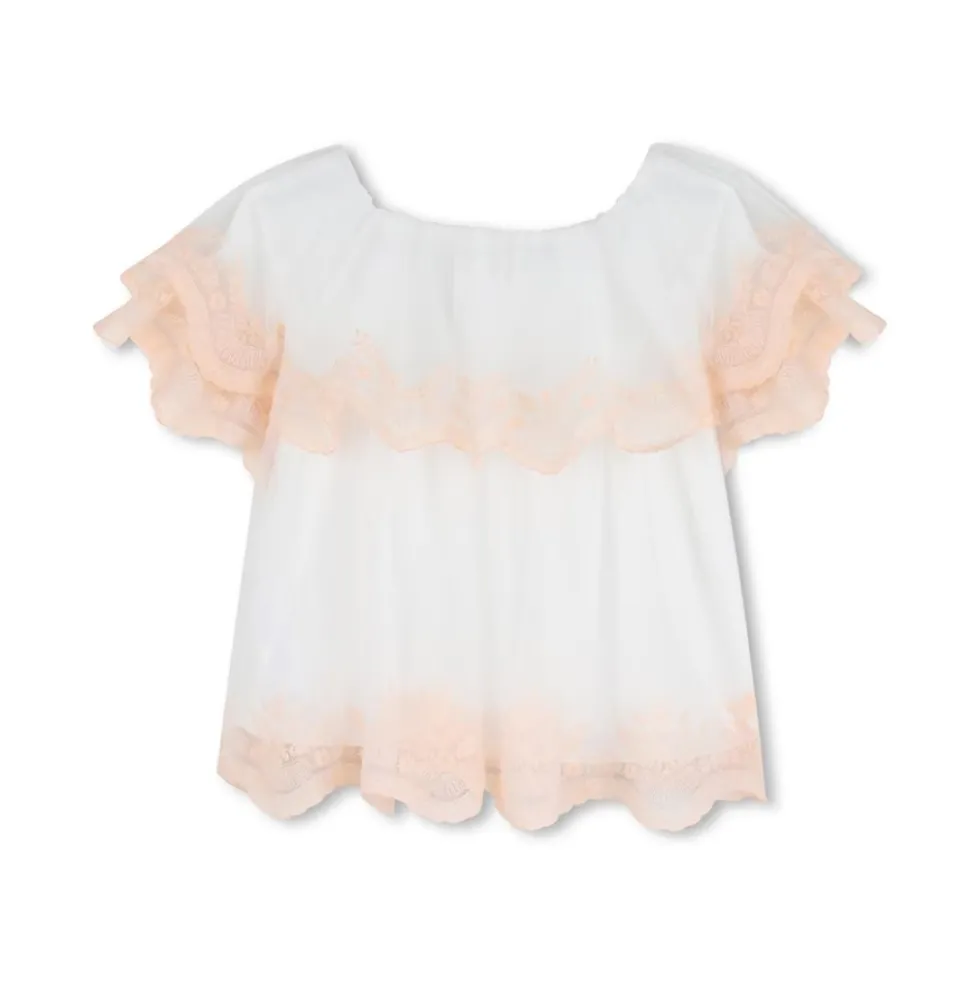 Broderet tyltop
