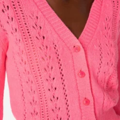 Broderet Uld Cardigan