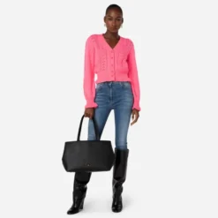 Broderet Uld Cardigan