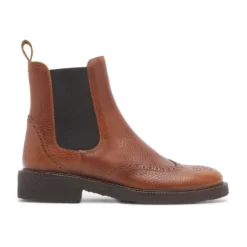 Brogue Chelsea Støvle - Cognac/Brun