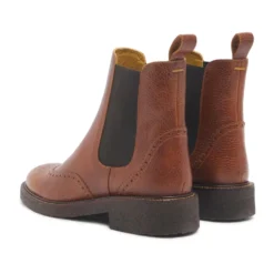 Brogue Chelsea Støvle - Cognac/Brun