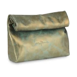 Bronze Turkis Læder Clutch