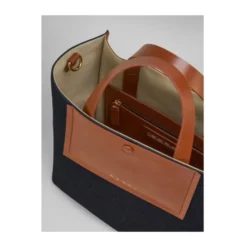 Brun-Denim Skuldertaske