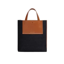Brun-Denim Skuldertaske