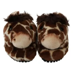 Brun Girafmønster Slides Tøfler