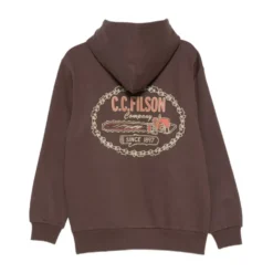 Brun hættetrøje med lomme
