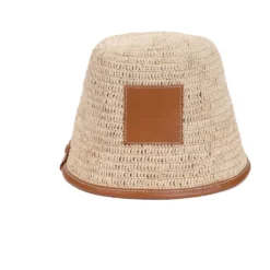 Brun Læder Bob Hat med Skygge