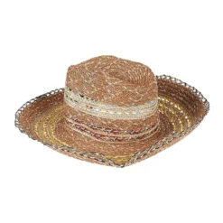 Brun Raffia Fedora Hat