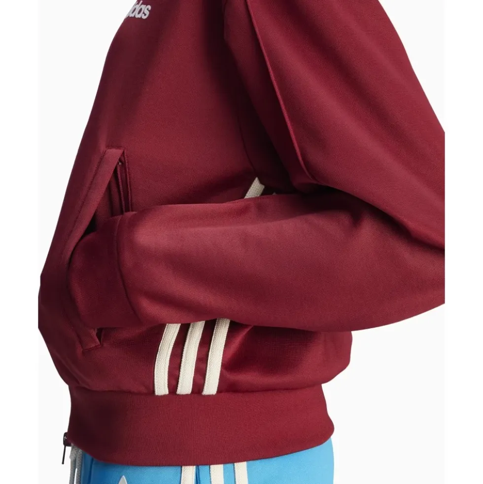 Burgundy Track Jacket med Sideprint