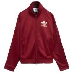 Burgundy Track Jacket med Sideprint