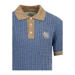 Cable-knit Pegasus Polo Shirt