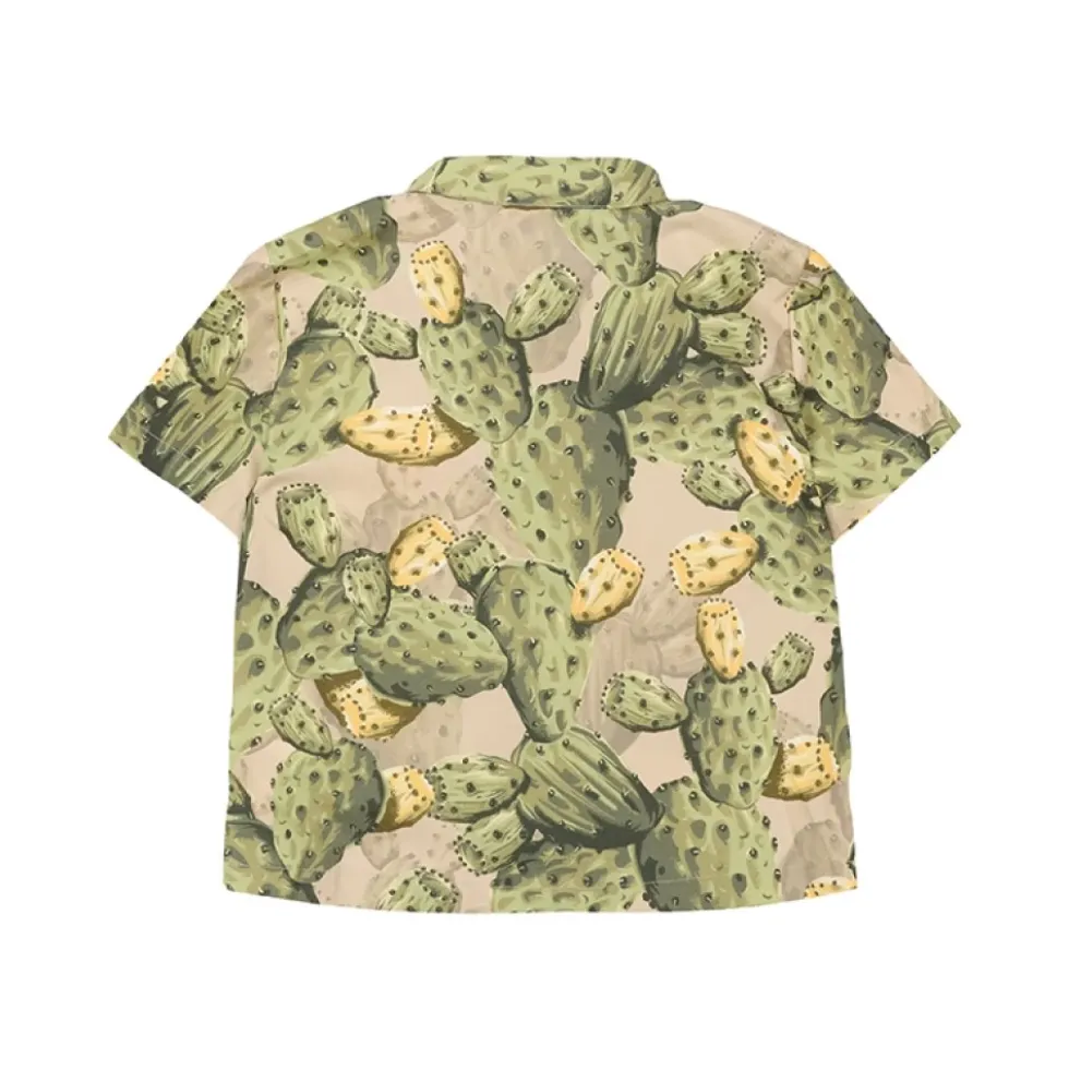 Cactus-print Poplin Skjorte