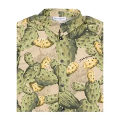 Cactus-print Poplin Skjorte