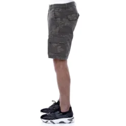 Cargo Linned Shorts med Bladtryk