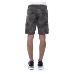 Cargo Linned Shorts med Bladtryk