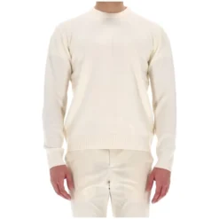 Cashmere Crewneck Sweater med ruskindslap