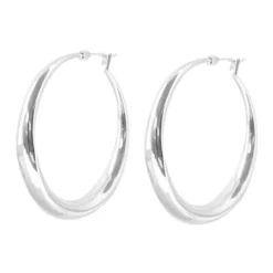 Chunky Hoop Sølv Øreringe