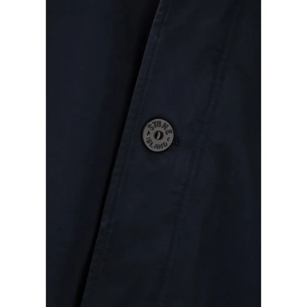 Compass-Badge Button-Up Coat