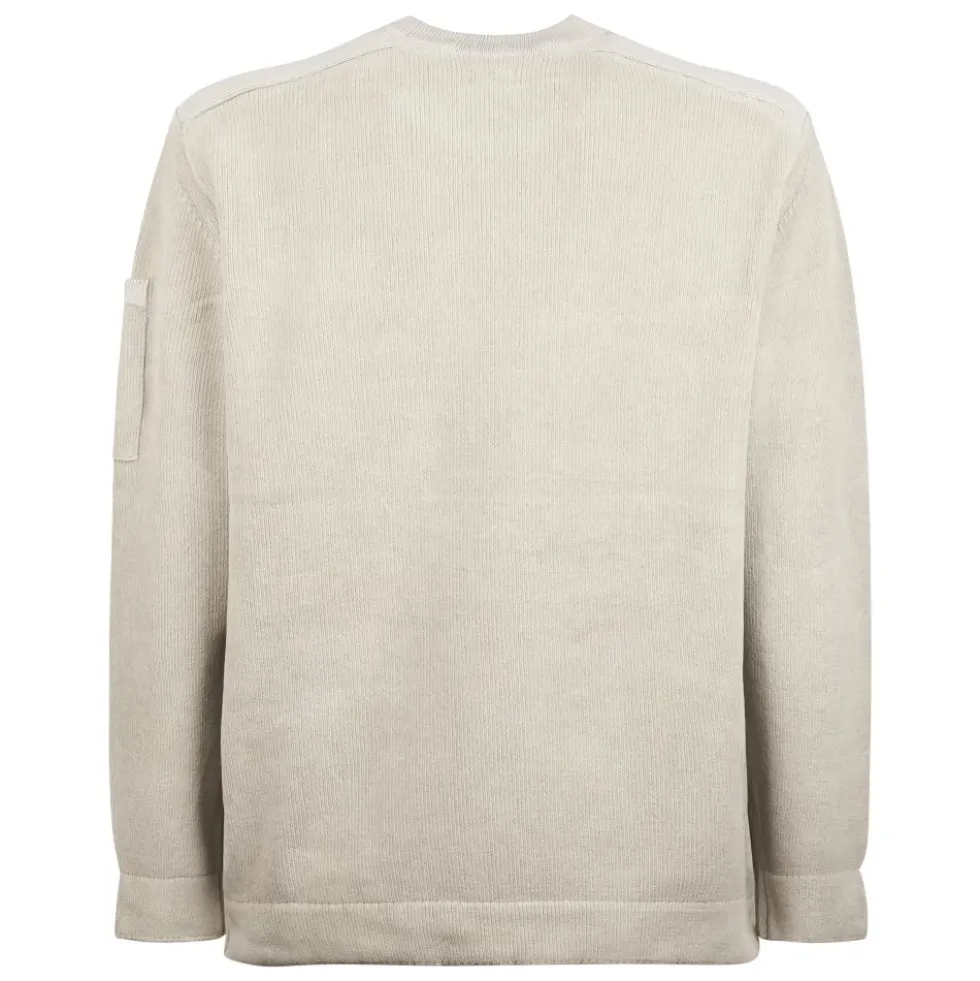 Cotton Chenille Crewneck Lens Sweater