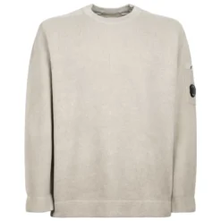 Cotton Chenille Crewneck Lens Sweater