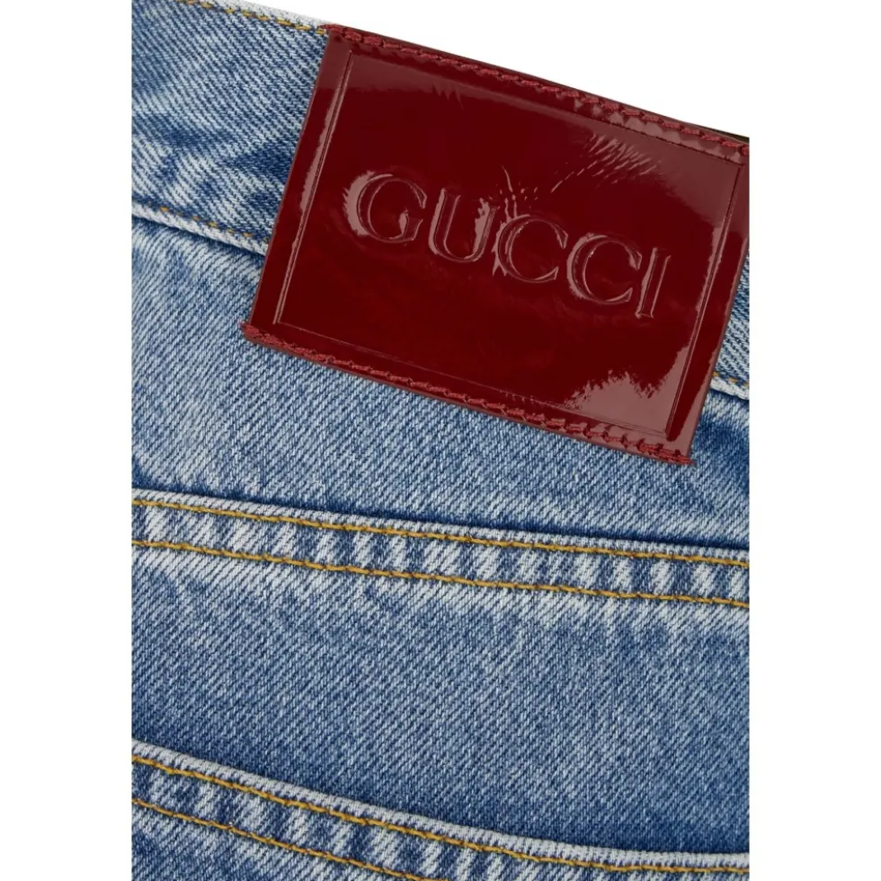 Cotton Denim Pants