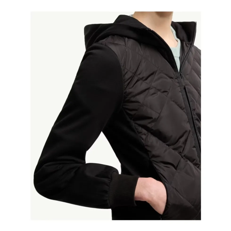 Cotton Fleece Padded Zip-Up Hættetrøje