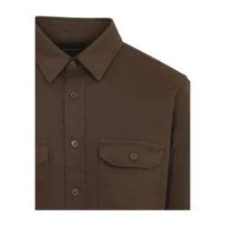 Cotton Linen Drill Military Shirt