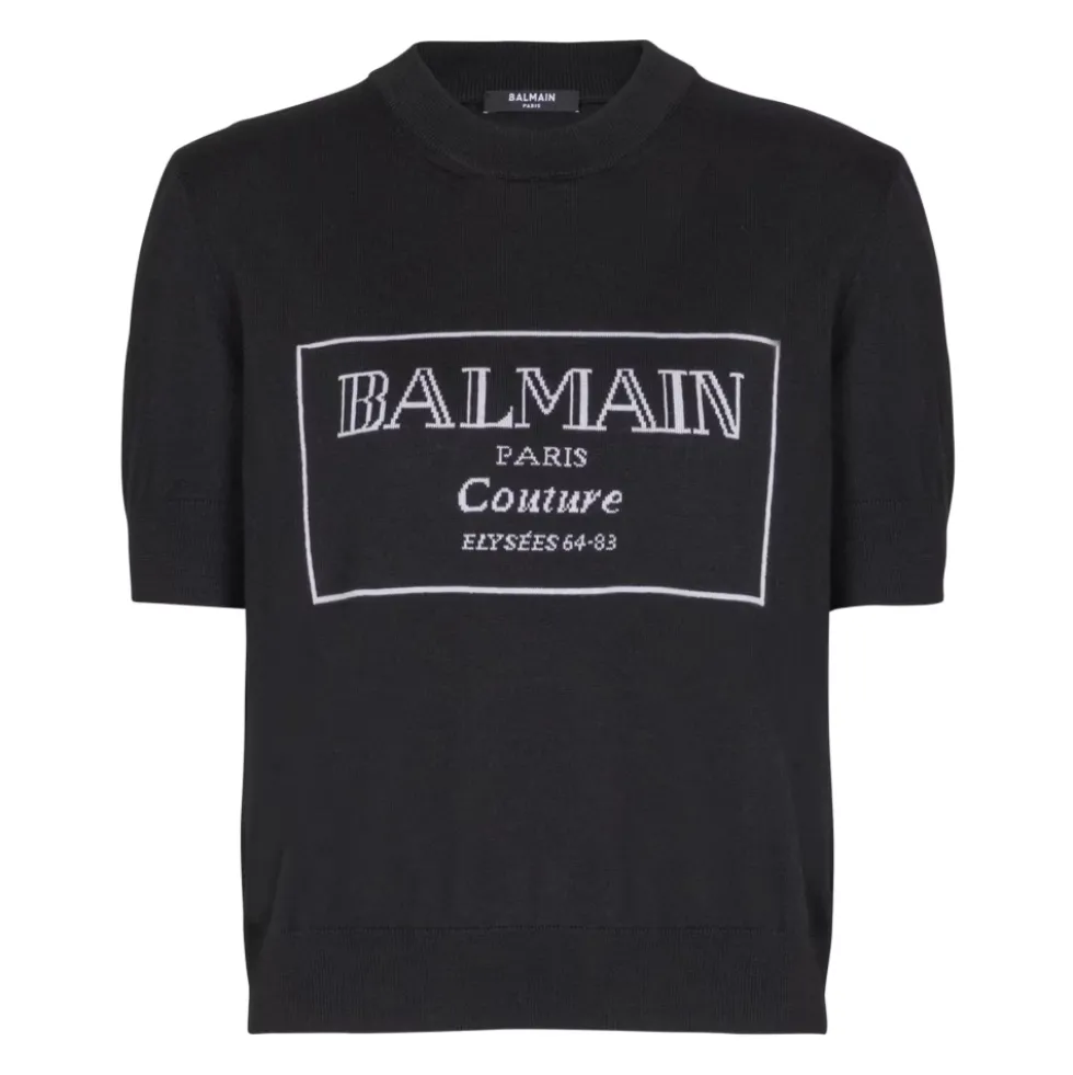 Couture tofarvet strikbluse