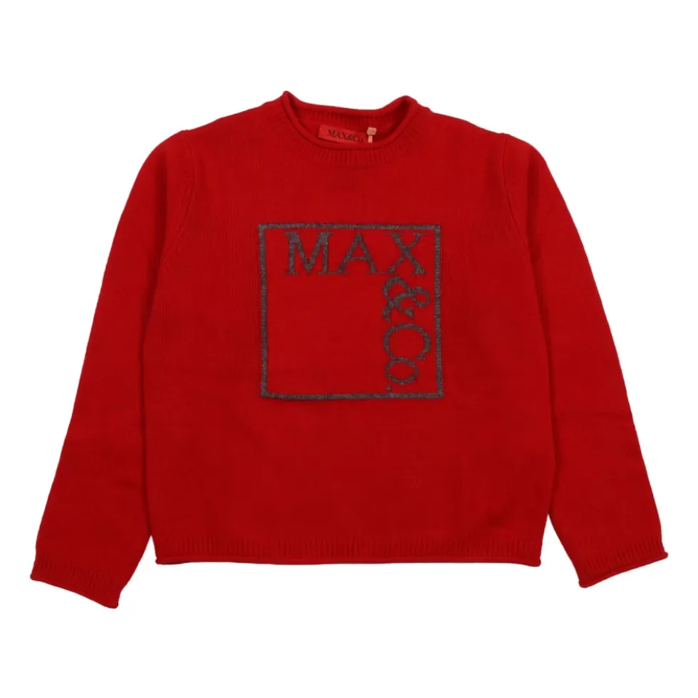 Crewneck Sweater med Jacquard Logo