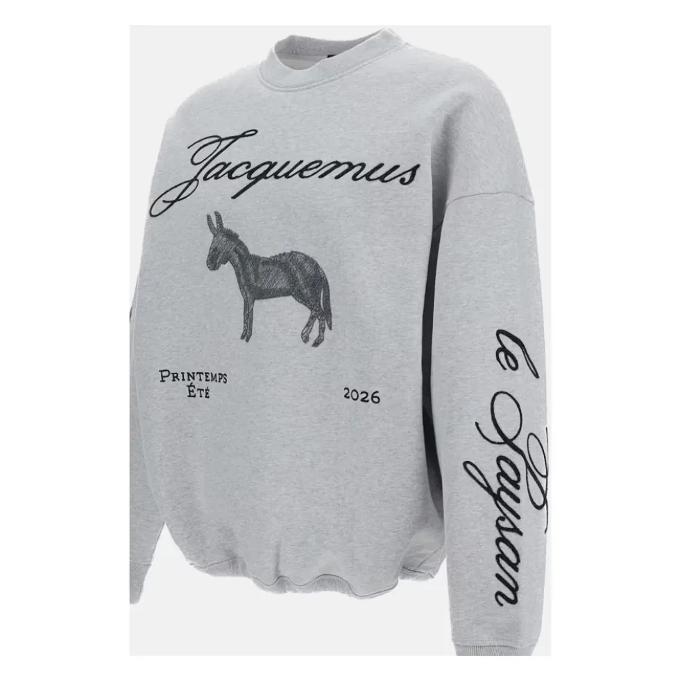 Crewneck Sweatshirt med broderi over det hele