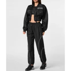 Cropped Bomber Jacket LS With Cargo Pockets