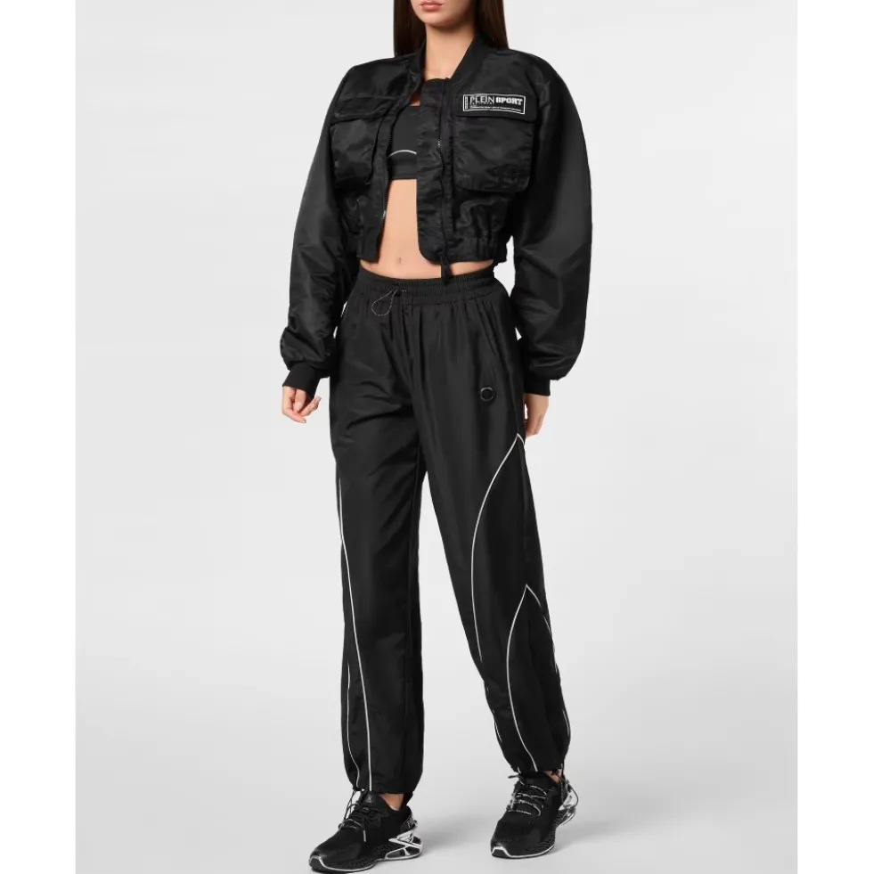 Cropped Bomber Jacket LS With Cargo Pockets