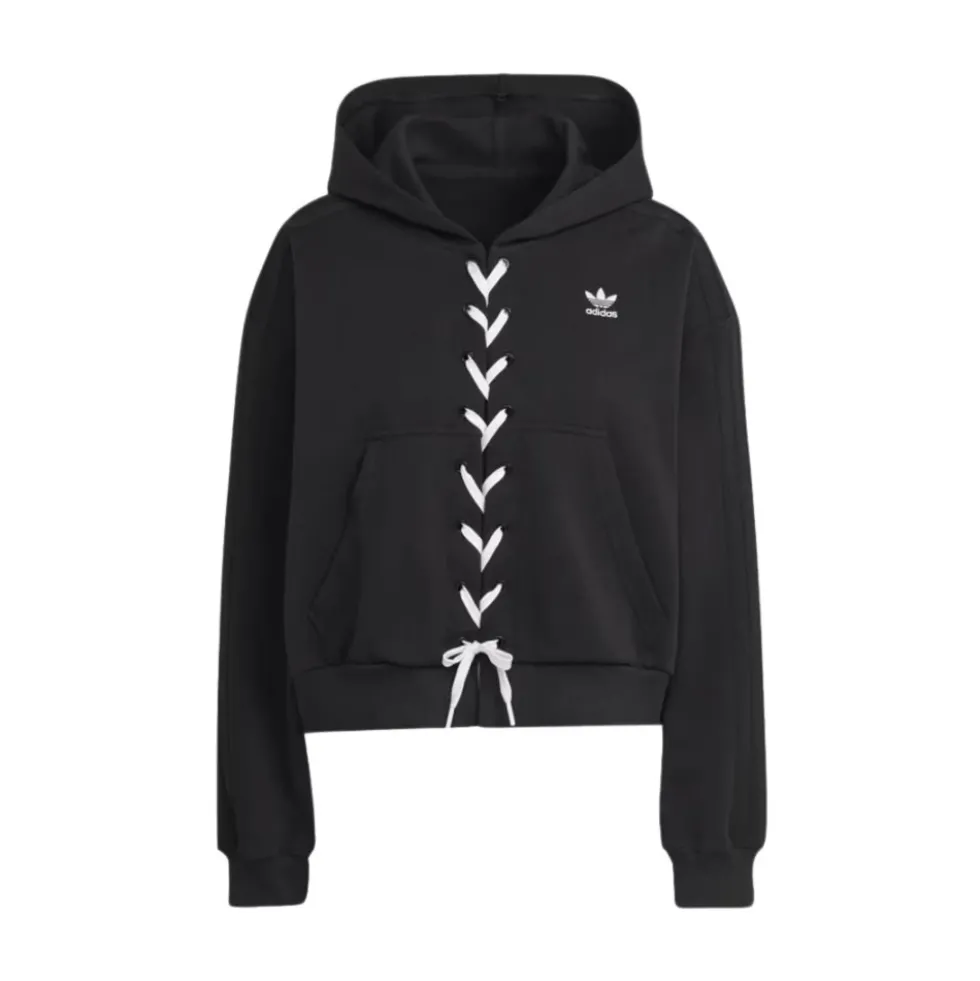 Cropped Hoodie med blonde detaljer