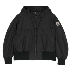 Cropped Jakke med Logo Applikation