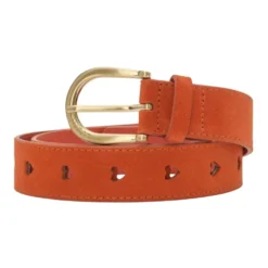 Cut It Out Heart Belt Suede