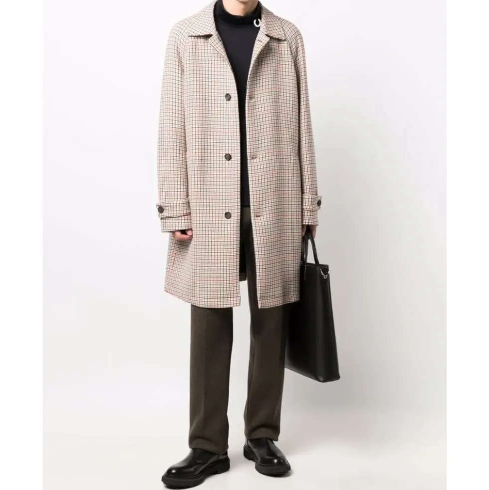 Dejam Houndstooth Coat Knaplukning Logo