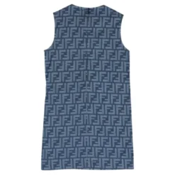 Denim Bomuldskjole med Monogram