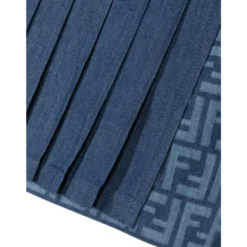 Denim Bomuldskjole med Monogram