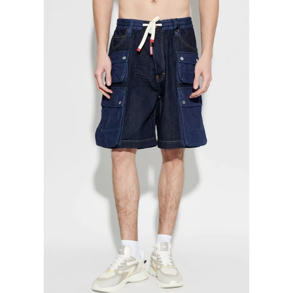 Denim Cargo Shorts