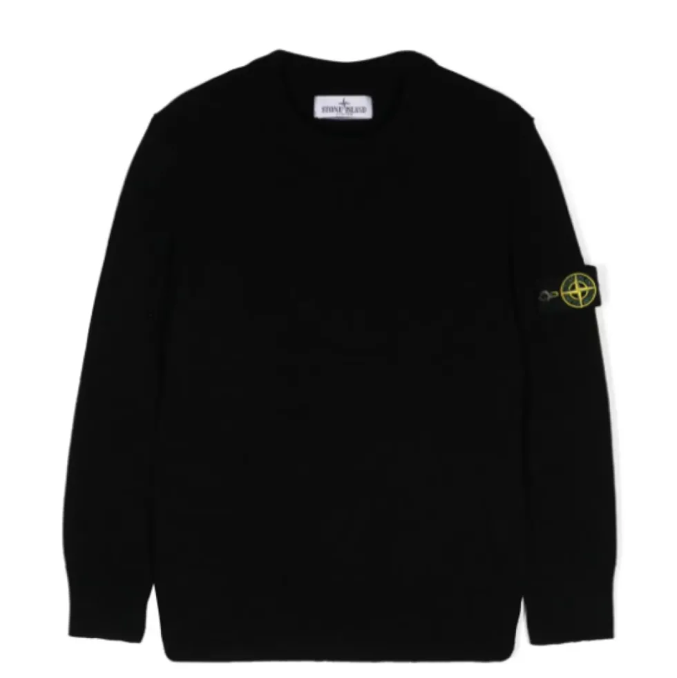 Detachable Badge Crew Neck Sweater