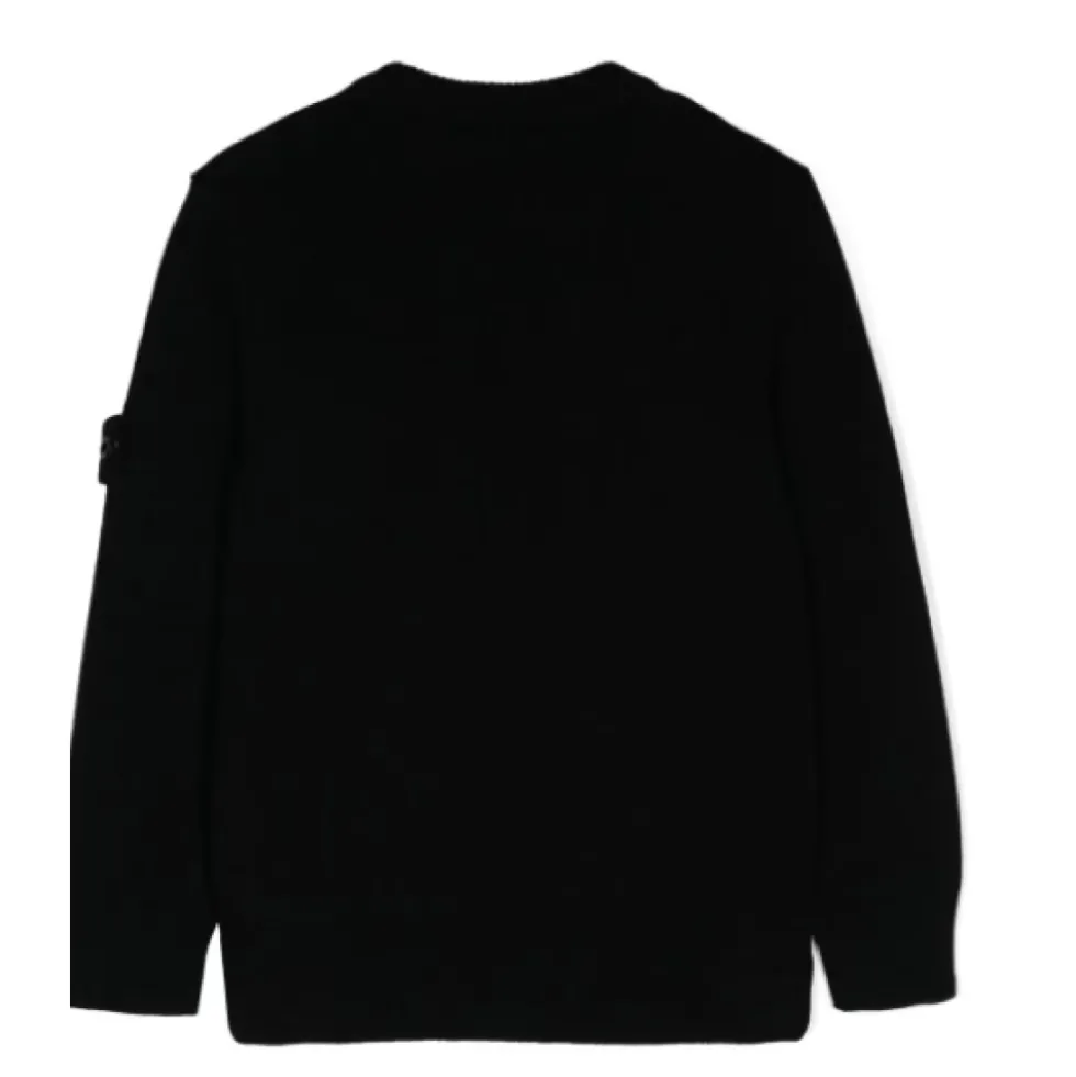 Detachable Badge Crew Neck Sweater