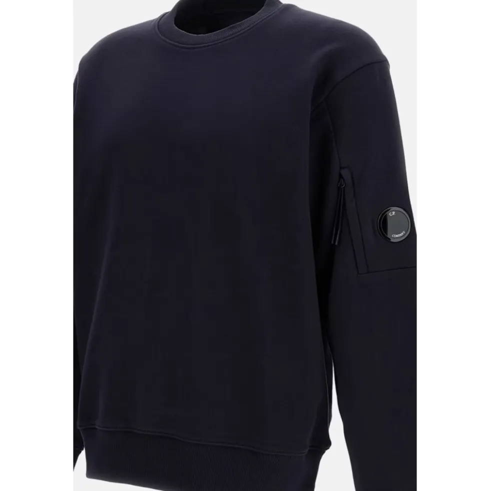 Diagonal Raised Fleece Crewneck Lens Sweatshirt