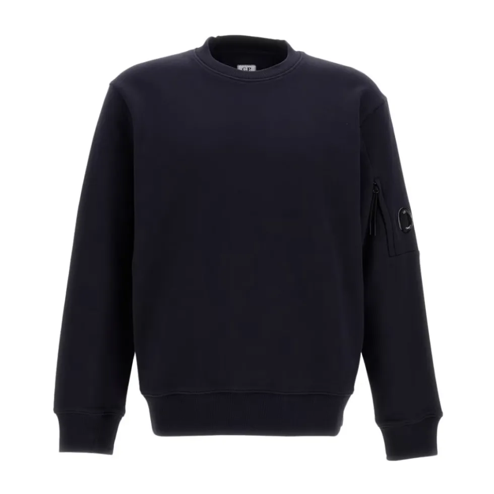 Diagonal Raised Fleece Crewneck Lens Sweatshirt