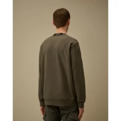 Diagonal Raised Fleece Crewneck Lens Sweatshirt