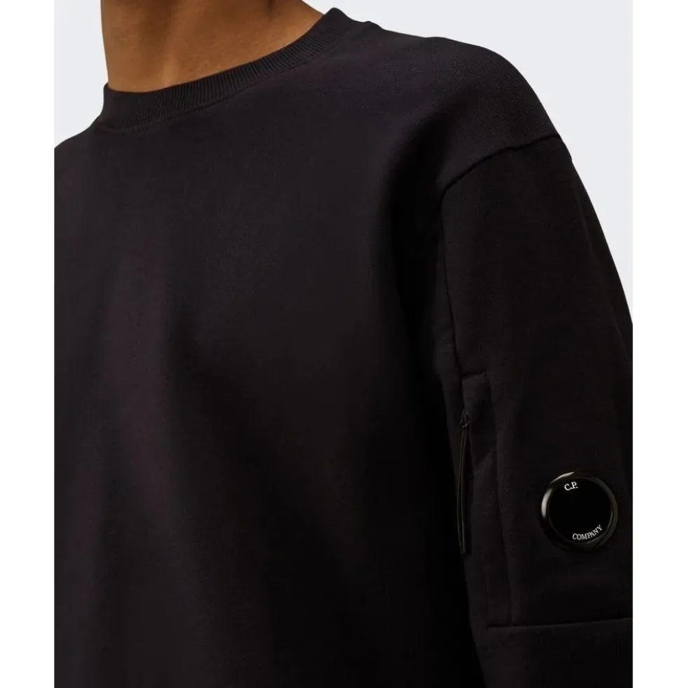 Diagonal Raised Fleece Crewneck Lens Sweatshirt