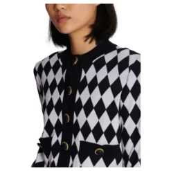 Diamond knit cardigan