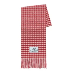 Double Check Wool And Mohair Scarf