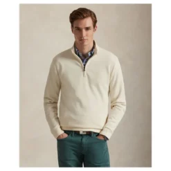 Double-Knit Mockneck Pullover